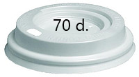 Крышка для стаканчика кофе пластиковая, d. 70 мм., белая
