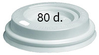 Крышка для стаканчика кофе пластиковая, d. 80 мм, белая