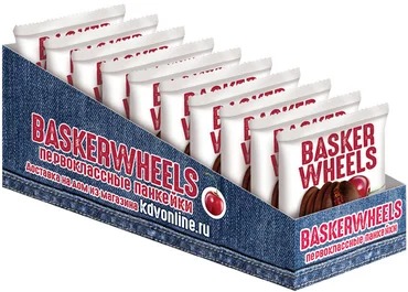 Оладушки Basker Wheels, с вишневым джемом, 36 гр.