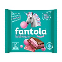 Шоколад «Fantola» Вкус «Bubble Gum» с печеньем, 60 г