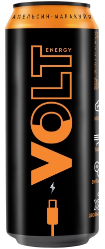 Энергетический напиток "VOLT ENERGY" (Вольт) апельсин/маракуйя, ж/б, 0,45л