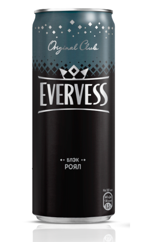 Напиток Evervess Черный (black), ж/б, 0,33 л.