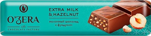 Батончик шоколадный «OZera», молочный Extra milk & Hazelnut, 45гр