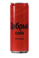 Напиток "Добрый", Кола (Cola) Зеро (ZERO), ж/б, 0,33 л.
