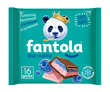 Шоколад «Fantola» Вкус «Blue Malina» с печеньем, 60 г