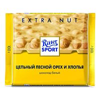 Шоколад белый Ritter Sport «Цельный лесной орех и хлопья», 100 г