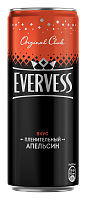 Напиток Evervess Апельсин (Orange), ж/б, 0,33 л.