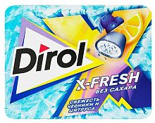 Жевательная резинка Dirol X-fresh - черника и цитрус, 16 гр.