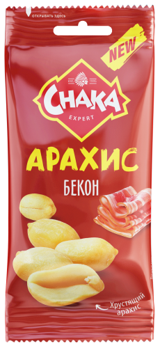 Арахис CHAKA (ЧАКА) со вкусом бекона, 50 гр.