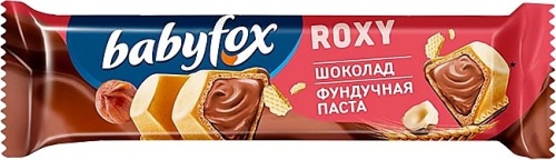 Батончик «BabyFox» ROXY, Шоколад/фундучная паста, 18гр